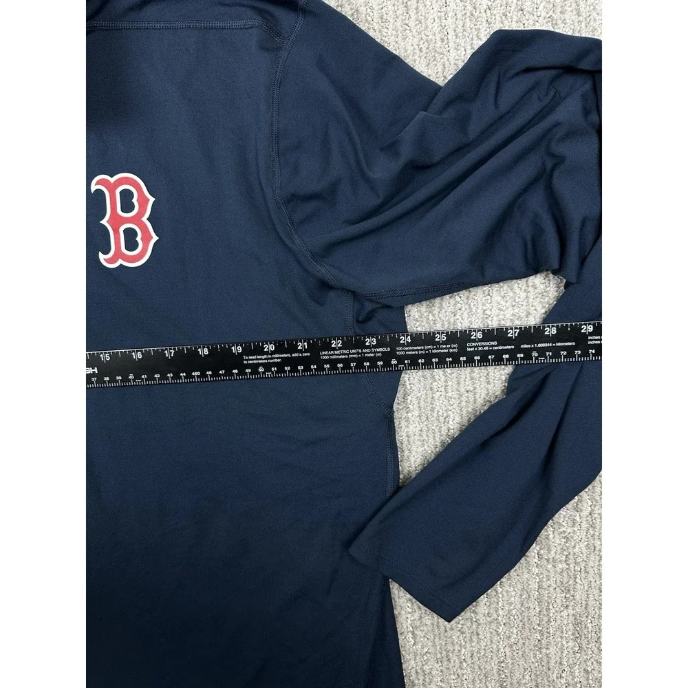 Nike Boston Red Sox Jacket Mens XL Blue MLB Baseball Dri-FIT Quarter Zip